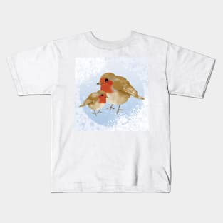 Robin Redbreasts in the Snow Kids T-Shirt